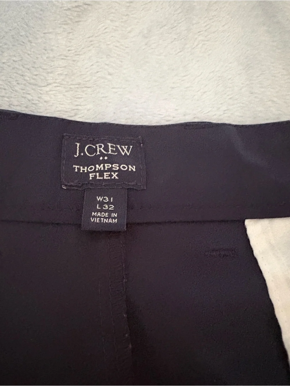 J. Crew Navy Straight-Leg Trousers